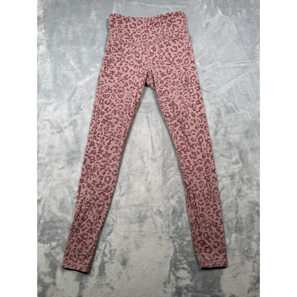 Athleta Elation Ultra High Rise Tight Womens XS Pink Leopard Print Gym Workout